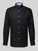 Tommy Hilfiger Regular Fit Freizeithemd aus Baumwoll-Leinen-Mix in Bla...