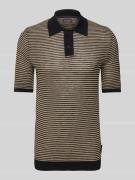 Marc O'Polo Regular Fit Poloshirt aus Baumwoll-Leinen-Mix in Black, Gr...