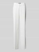 Swing Straight Leg Stoffhose mit Bügelfalten in Offwhite, Größe 40