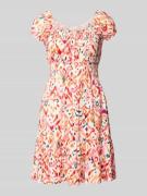 Apricot Minikleid aus Viskose mit Karree-Ausschnitt in Orange, Größe X...