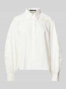 Luisa Cerano Relaxed Fit Bluse mit Ballonärmeln in Offwhite, Größe 36