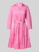 0039 Italy Knielanges Hemdblusenkleid aus Baumwolle-Mix Modell 'JULE' ...