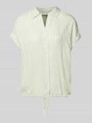 Tom Tailor Relaxed Fit Kurzarmbluse aus reiner Viskose mit V-Ausschnit...