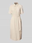 Pieces Tailliertes Freizeitkleid aus Viskose-Leinen-Mix Modell 'PIA' i...