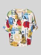 Apricot Regular Fit Bluse mit V-Ausschnitt in Offwhite, Größe XXL