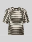 Jake*s Collection T-Shirt in Strick-Optik in Black, Größe 40