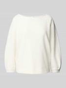 OPUS Sweatshirt mit U-Boot-Ausschnitt Modell 'Gasba' in Offwhite, Größ...