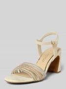 Marco Tozzi Sandaletten mit Ziersteinbesatz und Blockabsatz in Gold, G...
