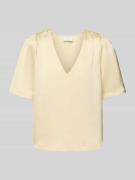 Neo Noir Blusenshirt mit V-Ausschnitt Modell 'Largo' in Pastellgelb, G...