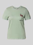 Only Regular Fit T-Shirt mit Paillettenbesatz Modell 'KITA' in Schilf,...