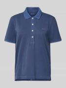 Gant Poloshirt mit kurzer Knopfleiste in Marine, Größe M