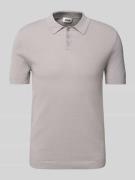 Drykorn Slim Fit Poloshirt mit Strukturmuster Modell 'TRITON' in Stein...