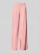 Review Wide Leg Stoffhose mit elastischem Bund in Rosa, Größe L