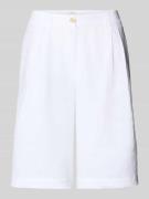 Christian Berg Woman Loose Fit Bermudas aus reinem Leinen in Weiss, Gr...
