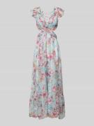 ADLYSH Abendkleid mit Plisseefalten in Hellblau, Größe XL