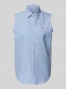 Polo Ralph Lauren Regular Fit Hemdbluse im ärmellosen Design in Blau, ...