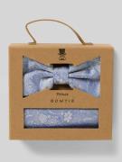 Prince Bowtie Fliege und Einstecktuch im Set aus reiner Seide in Bleu,...