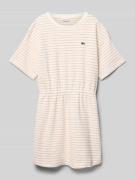 Lacoste Kleid mit Logo-Stitching in Ecru, Größe 140