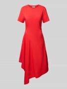 s.Oliver RED LABEL Tailliertes Midikleid mit Raffungen und asymmetrisc...
