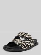 Steve Madden Slides aus Leder mit Klettverschluss Modell 'AGENT' in Bl...