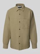 Marc O'Polo Loose Fit Overshirt aus reiner Baumwolle in Oliv, Größe M