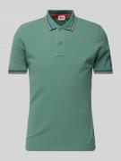 Sundek Poloshirt mit kurzer Knopfleiste Modell 'Brice' in Dunkelgruen,...