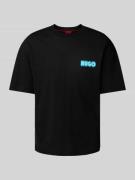 HUGO T-Shirt mit Label-Print Modell 'Duwood' in Black, Größe M