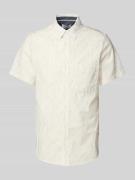 s.Oliver RED LABEL Slim Fit Kurzarmhemd aus Baumwoll-Mix in Weiss, Grö...