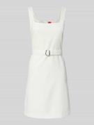 HUGO Minikleid mit Taillengürtel Modell 'Kamena' in Weiss, Größe 32