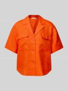 Christian Berg Woman Loose Fit Hemdbluse aus reinem Leinen in Dunkelor...