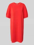 s.Oliver RED LABEL Regular Fit Scuba-Kleid mit Puffärmeln in Rot, Größ...