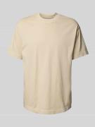 Marc O'Polo Relaxed Fit T-Shirt aus reiner Baumwolle in Sand, Größe L