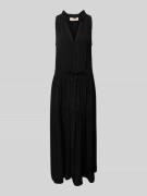 MOS MOSH Maxikleid mit Tunikakragen Modell 'Sabri' in Black, Größe L
