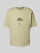 HUGO T-Shirt mit Label-Print Modell 'Duwom' in Hellgruen, Größe S