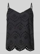 Pieces Relaxed Fit Blusentop aus reiner Baumwolle Modell 'VILDE' in Bl...