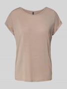 Vero Moda Loose Fit T-Shirt aus Lyocell-Mix Modell 'AVA' in Sand, Größ...