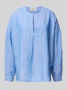 Scotch & Soda Relaxed Fit Bluse aus Baumwoll-Leinen-Mix in Hellblau, G...