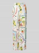 Forever New Stoffhose aus Leinen-Viskose-Mix im Allover-Look in Weiss,...