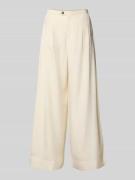 Selected Femme Wide Leg Bundfaltenhose aus Lyocell-Leinen-Mix Modell '...