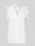 Selected Femme Blusentop aus Viskose-Leinen-Mix Modell 'VIVA' in Offwh...