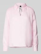 Marc Cain Regular Fit Bluse aus Ramie mit Umlegekragen in Pink, Größe ...