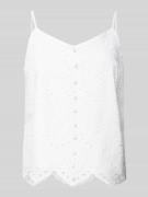 Pieces Relaxed Fit Blusentop aus reiner Baumwolle Modell 'VILDE' in We...