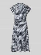 FREE/QUENT Knielanges Kleid mit V-Ausschnitt Modell 'Yrsa' in Marine, ...