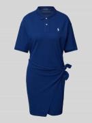 Polo Ralph Lauren Polokleid mit Knotendetail in Marine, Größe M