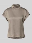 Drykorn Blusenshirt mit Stehkragen in Taupe, Größe 38