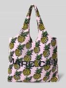 Marc Cain Shopper mit Logo-Print in Pink, Größe 1