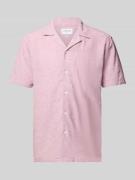 Lindbergh Relaxed Fit Leinenhemd mit 1/2-Arm in Rosa, Größe XXL