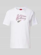 HUGO T-Shirt mit Rundhalsausschnitt Modell 'Damacia' in Weiss, Größe S