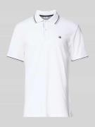 CHAMPION Regular Fit Poloshirt mit Logo-Stitching in Weiss, Größe S