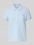 Gant Poloshirt mit Label-Stitching in Hellblau, Größe S